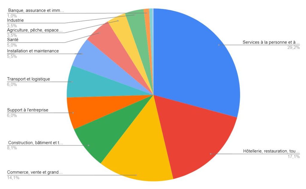 (c)diginoman.fr Statistiques des secteurs d'activité à Toulon en 2022