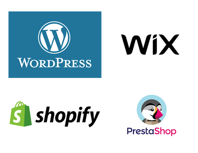 Les 4 principaux builders de sites web : WordPress, Wix, Shopify, Prestashop