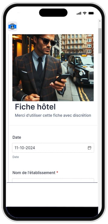 Application mobile d'évaluation d'hôtel pour client mystère