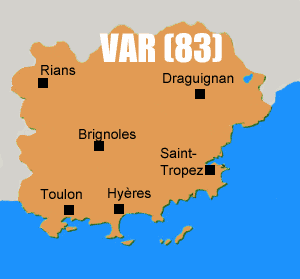 Carte du Var (83) France par Diginoman